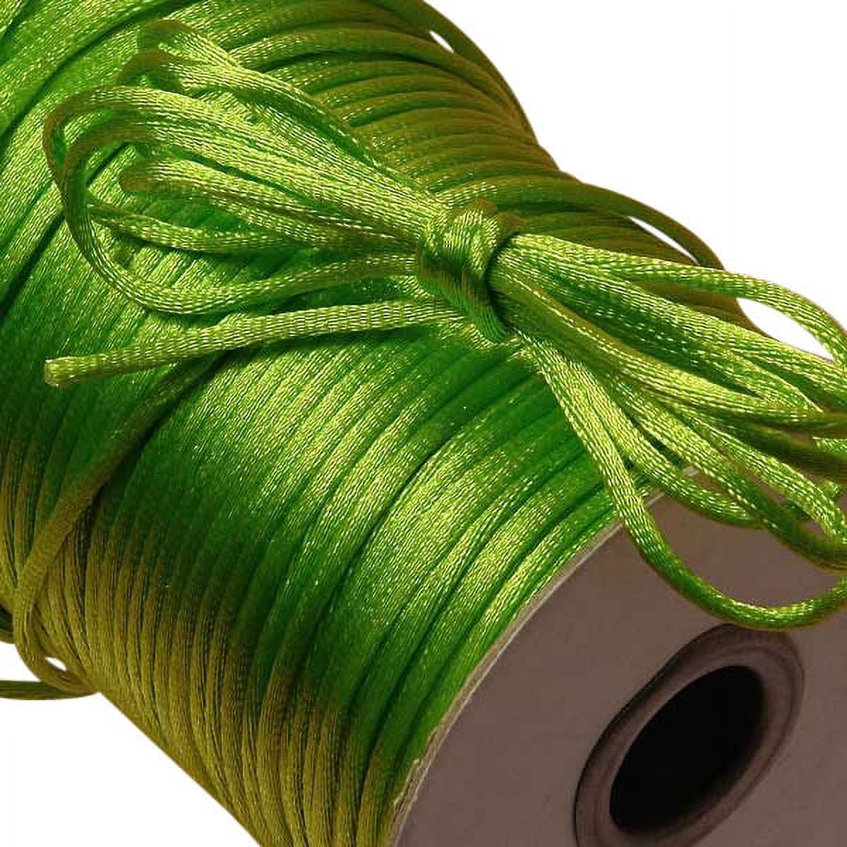Fbshicung 2mm Rattail String,Satin Nylon Trim Cord 16 Bundles 176 Yards Nylon Silk Cord for Jewelry Making Silk Thread Silk Bracelet String