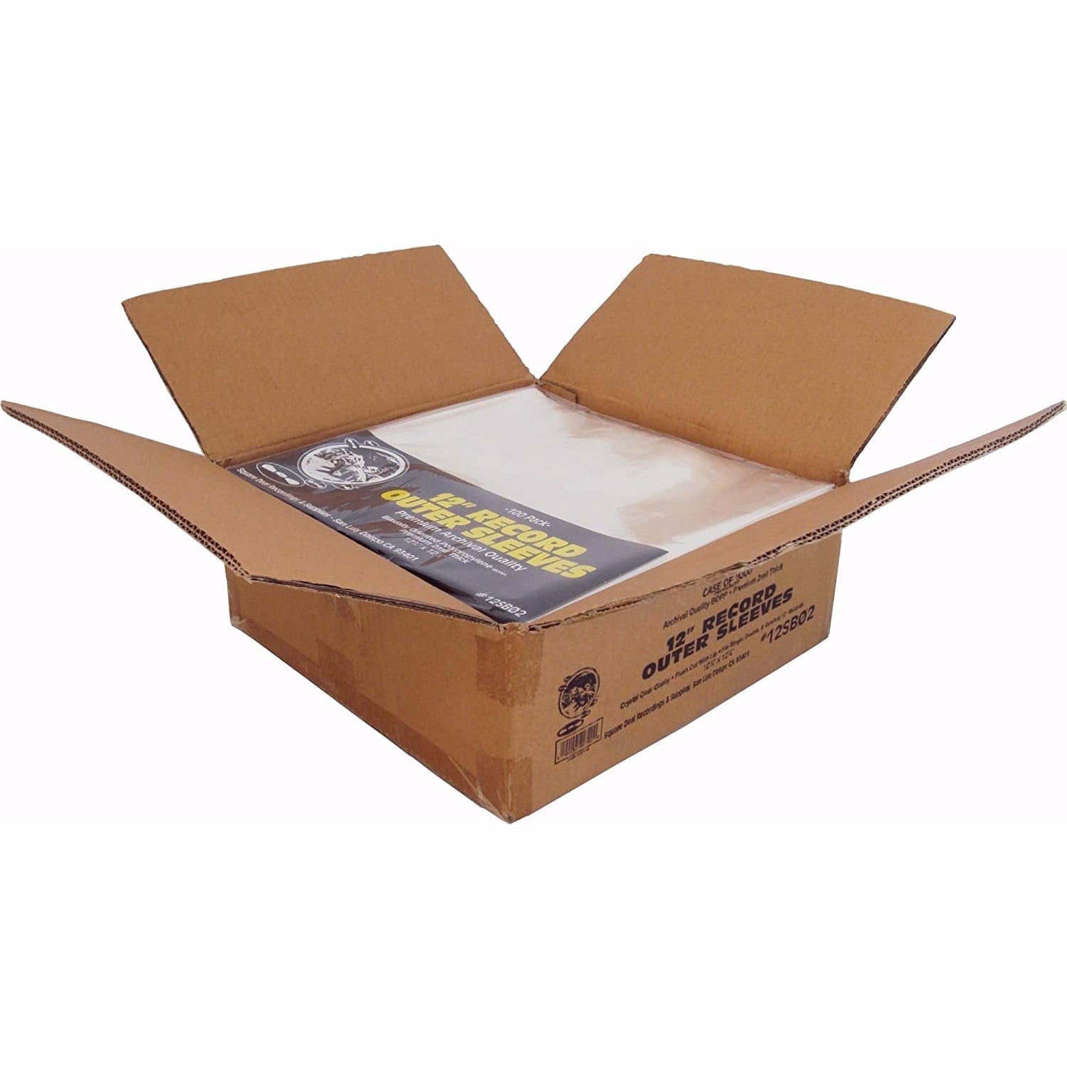 12" LP Record Outer Sleeves - 2.5mil Premium Archival Quality, Super Clear (Pack Of 1000)