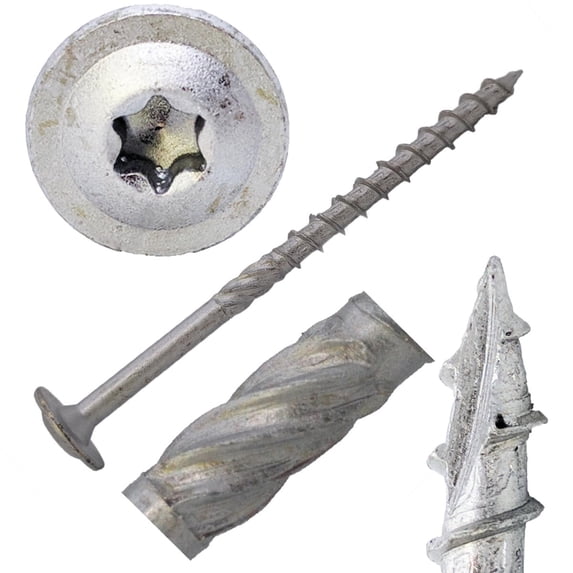 (1000) #14 x 3-1/2" Construction Lag Screws Structural CTX Timber Star Drive Type 17 Pt