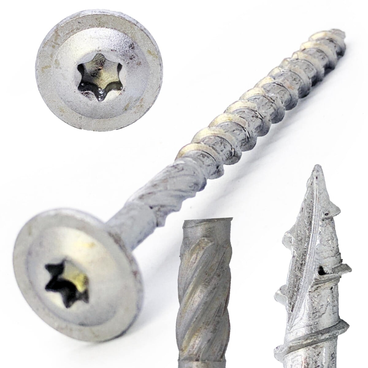 (1000) #14 x 3" Construction Lag Screws Structural CTX Timber Star Drive Type 17 Pt