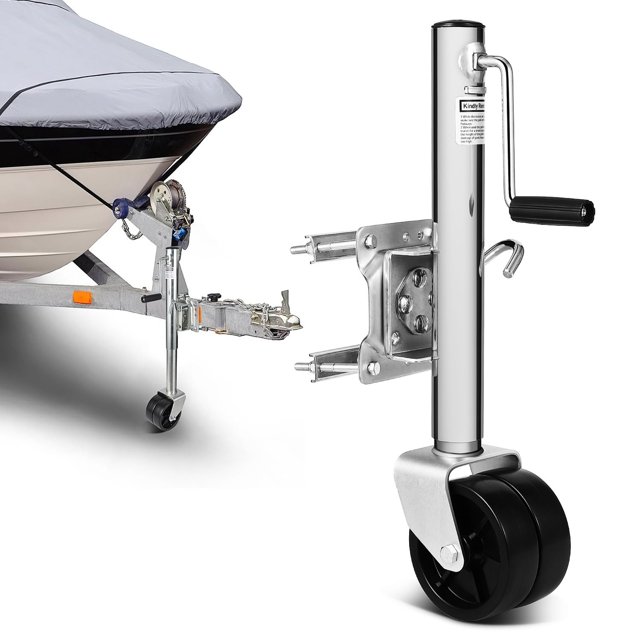 1000/1500 lbs Boat Trailer Jack with 6 Inch Dual Wheel, Heavy Duty
