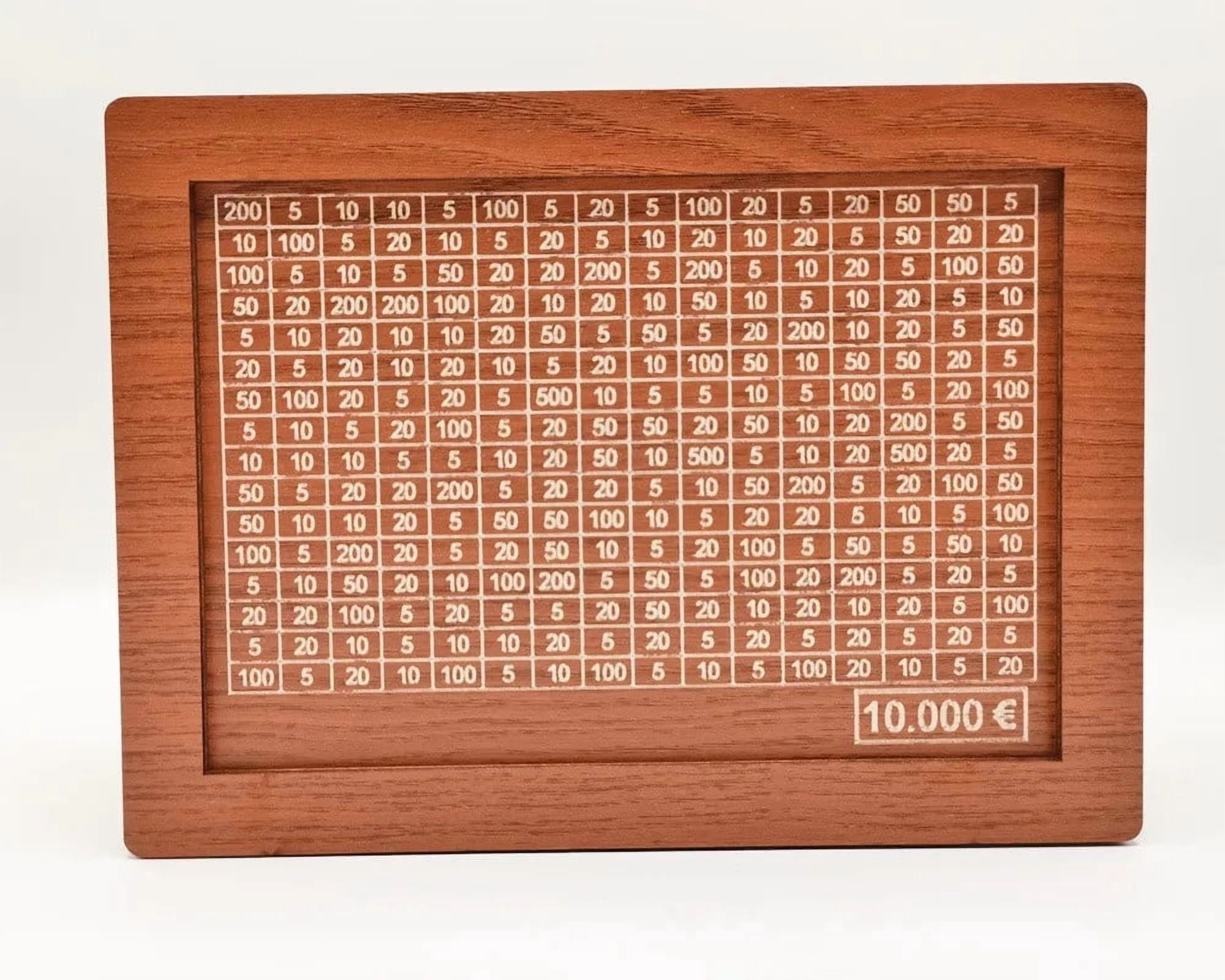 1000/2000/3000/5000/10000 Euro Money Box Wooden Piggy Bank with ...