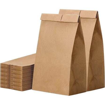 [1000] 4 LB, Kraft Brown Lunch Paper Bags, Small Paper Bags, Gift Bags, Grocery Bags, Craft Bags,