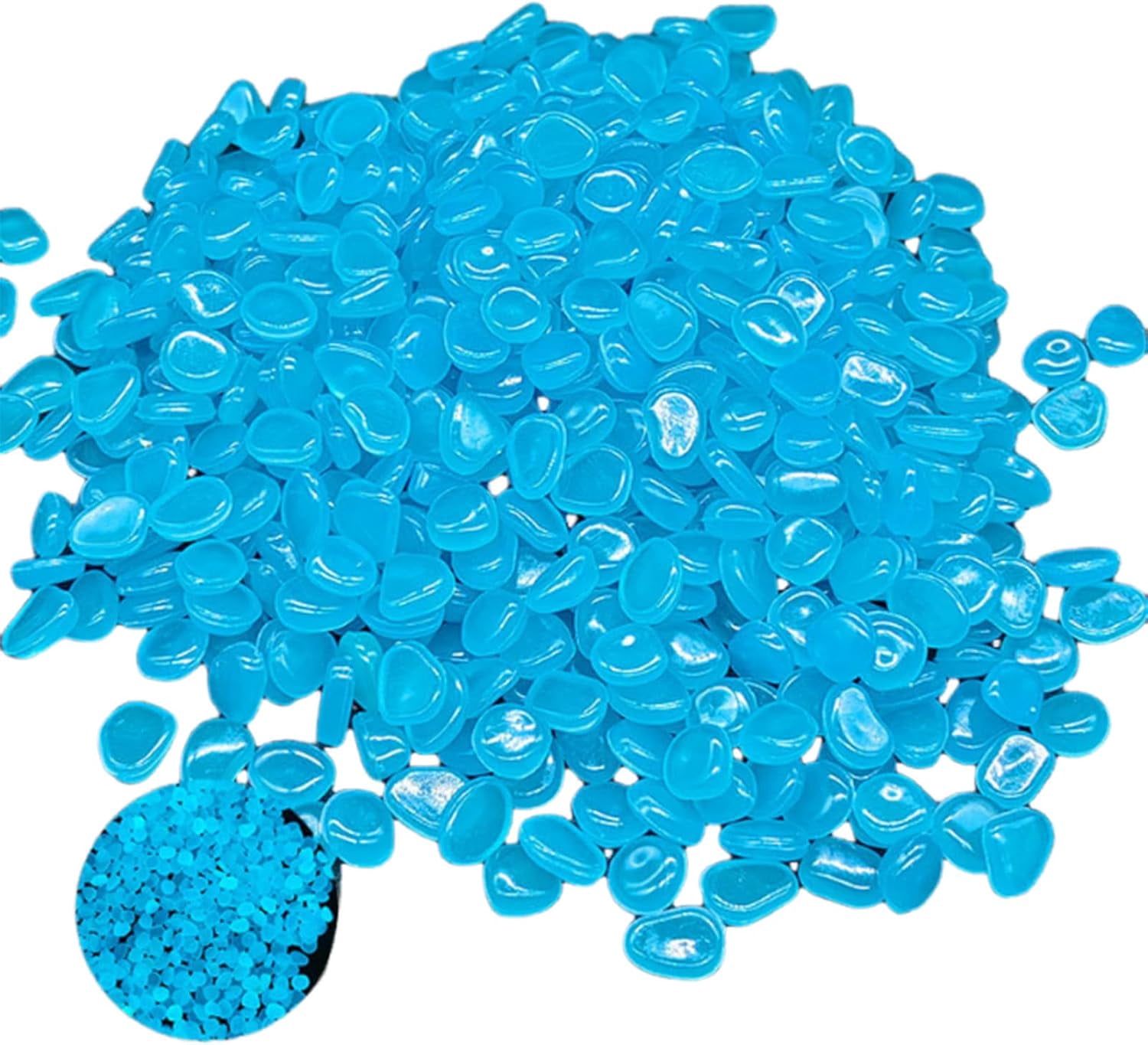 1000/500pcs Colorful Glow-in-the-Dark Garden Stones,Night Guide Luminous Pebbles,Rainbow Glow in the DarkStepping Rocks,Outdoor Landscaping Decor Glowing Stones Fish Tank Aquarium Decorations