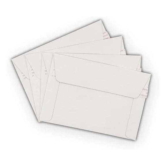 1000 6.5 x 4.5 Rigid Photo Mailers Stay Flats White Cardboard Self Seal Envelopes