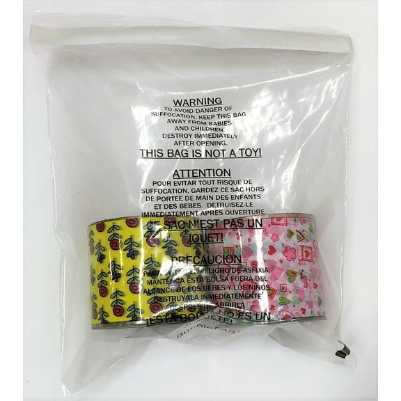 1000 6 x 6 Self Seal Suffocation Warning Clear Poly Bags 1.5 mil Free Shipping