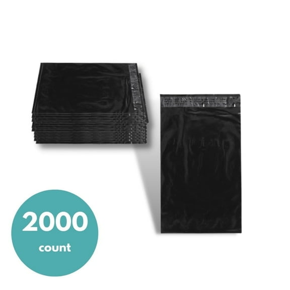 MMBM Black Poly Mailers 6" x 9" 2 Mil Tamper Evident Mailing Bags for Retail and Office Packaging Purpose 1000 Pack