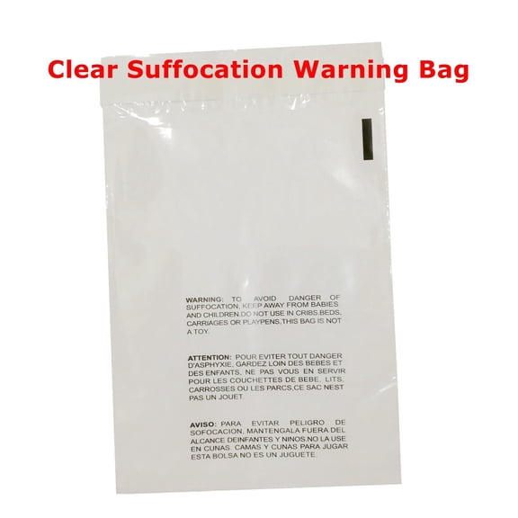 1000 6x9 Self Seal Suffocation Warning Clear Poly Bags 1.5 mil Free Shipping