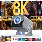[1000 ANSI & Auto Focus] Magcubic 8K/4K Support 1080P Native Full HD Projector, Smart Home Theatre Support WiFi6 & BT 5.4, Android 14 Pre-Installed APPs, X7