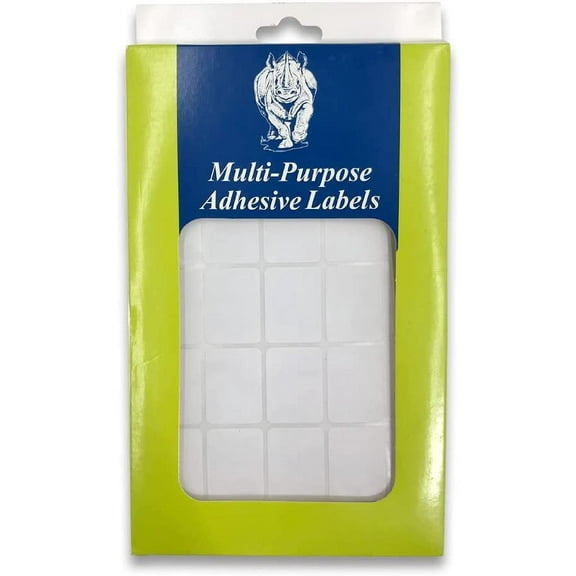1000 All Purpose Self Adhesive Plain Rectangular White Labels - Easy Use - 3/4 x 1 19 x 25mm