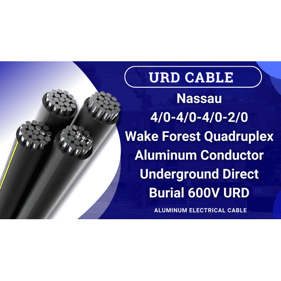 1000' Aluminum URD wake forest 4/0 4/0 4/0 2/0 Cable Direct Burial XLP USE