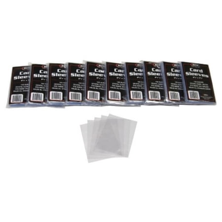 (1000) Bcw Brand Trading Card Polypropylene Outer Sleeves 258 X 358 Tcsp