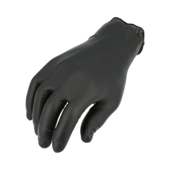 MMBM Shield Gloves Nitrile Gloves Small Black 1000 Pack Industrial Powder-Free Durable