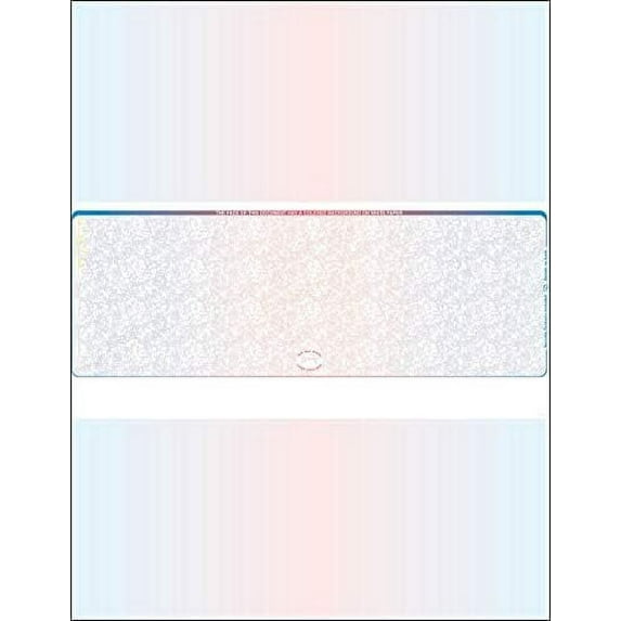 1000 Blue- Red- Blue- Prismatic Laser Check Stock, (Check at Middle) Blank Laser Checks, Laser Check, Bank Checks, Business Checks, or Personal Checks