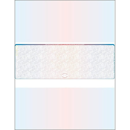 1000 Blue- Red- Blue- Prismatic Laser Check Stock, (Check at Middle) Blank Laser Checks, Laser Check, Bank Checks, Business Checks, or Personal Checks