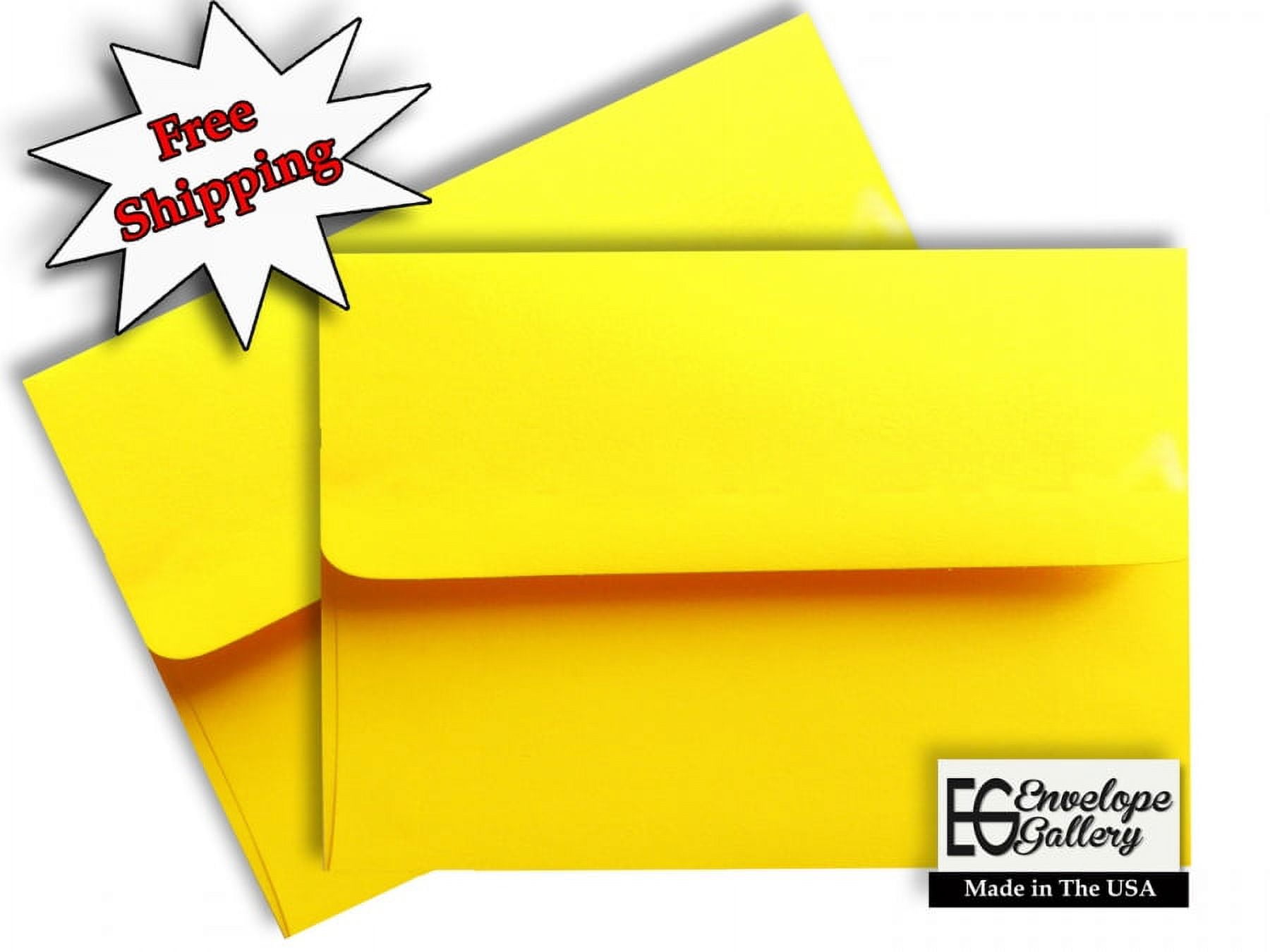 Bright Yellow 1000 A2 (43/8" X 53/4") Envelopes for 41/8" X 51/2