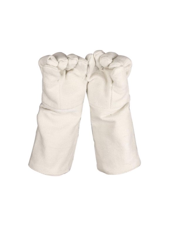 1000C Heat Resistant Gloves Ceramic Fiber Wool Lined High Temperature Welding