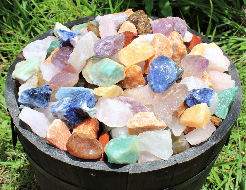 1000 Carat Bulk Lot Brazil Mix - Bulk Natural Rough Tumbler Rocks ...