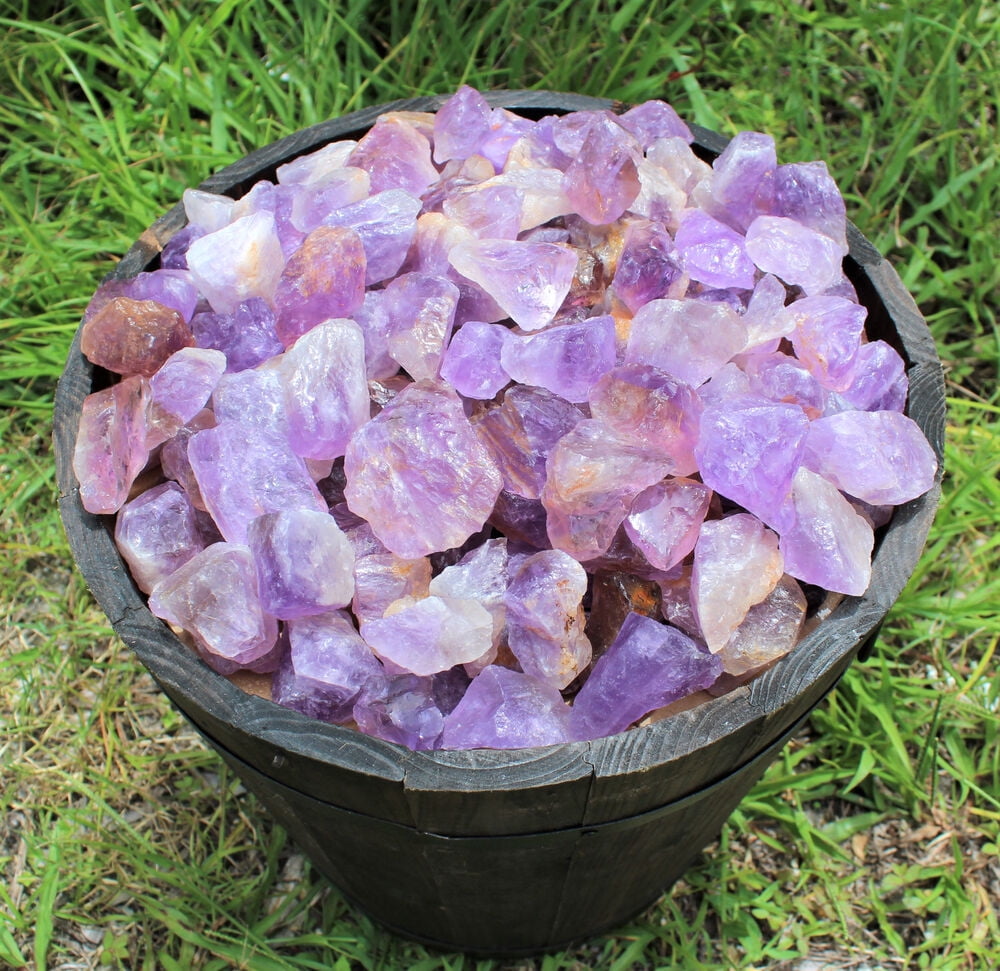 Brown Barrel 1000 Carat Bulk Lot Rough Amethyst, Premium Grade, Rock ...