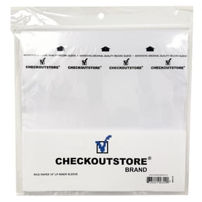 1000 CheckOutStore 3 Ply Rice Paper Archival Quality Anti Static Record for 10" 78 Vinyl (Inner Sleeves)