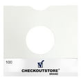 thumbnail image 1 of (1000) CheckOutStore Paper Record Inner Sleeves With Hole for 10" Vinyl Records (Standard), 1 of 1