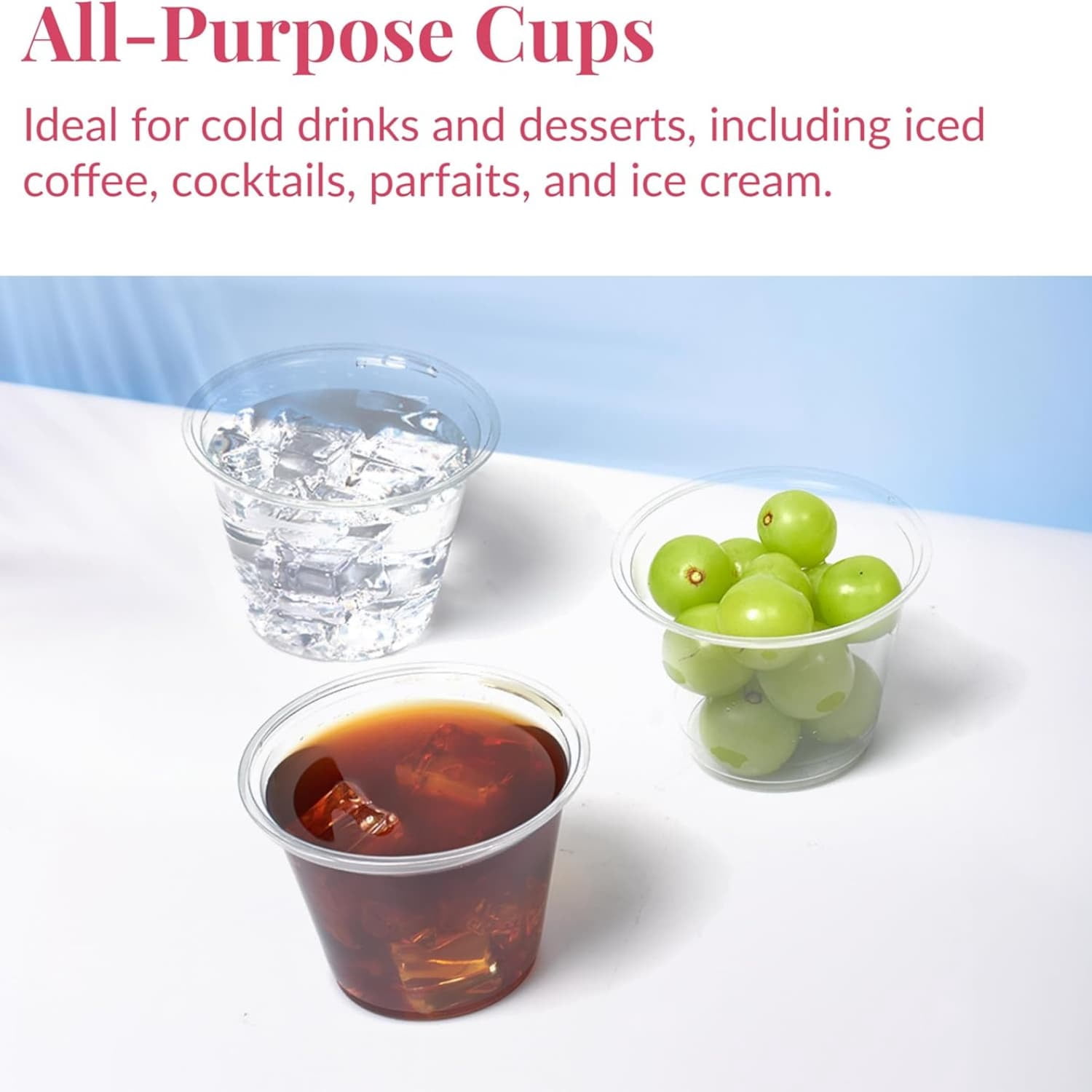 1000 Clear Plastic Shot Glasses Disposable - Cocktails, Juice and Plastic Wine Glasses Disposable Party Cups for Adults- Indoor/Outdoor Events, Everyday Use - 9 oz