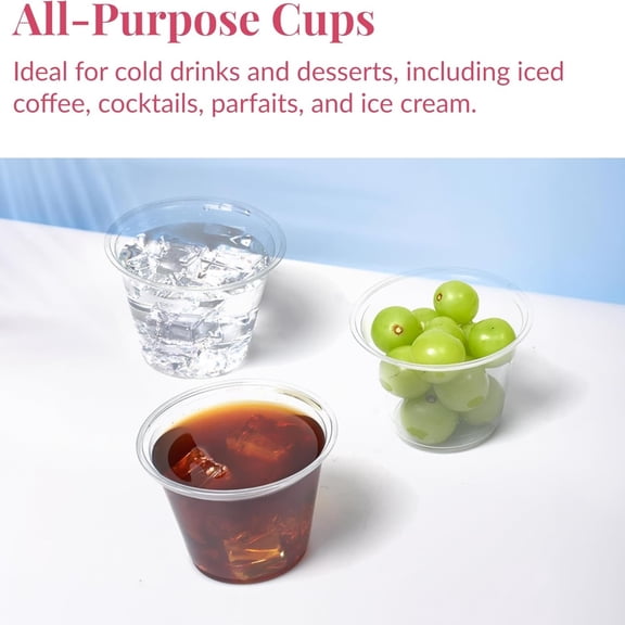1000 Clear Plastic Shot Glasses Disposable - Cocktails, Juice and Plastic Wine Glasses Disposable Party Cups for Adults- Indoor/Outdoor Events, Everyday Use - 9 oz