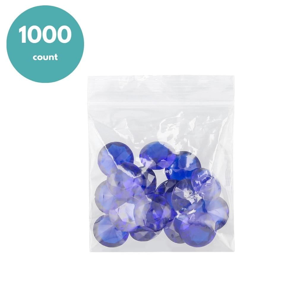 Willstar 100Pcs Zip lock Bags Reclosable Clear Poly Bag Plastic Baggies  Small Jewelry Shipping Bags-2.36*3.54 Inch