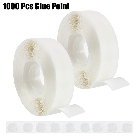 1000 Clear Tape Removable Sticky Points for Balloons Crafts Scrapbooking Birthday Christmas Wedding Party Decorations 2PCS
