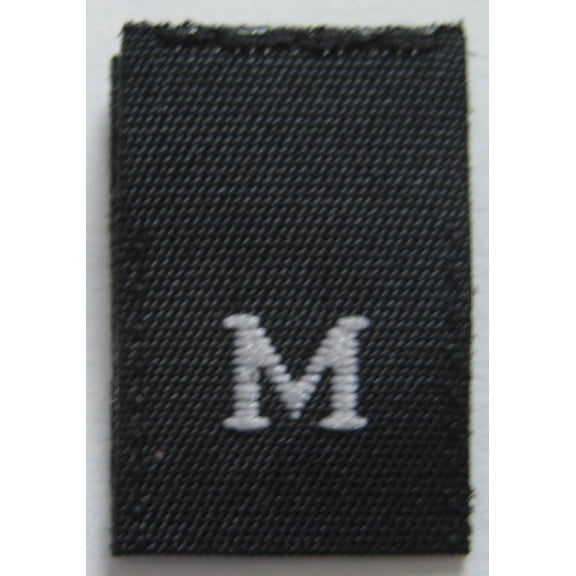 1000 Clothing Sewing Labels Size s Black -Size Medium - M