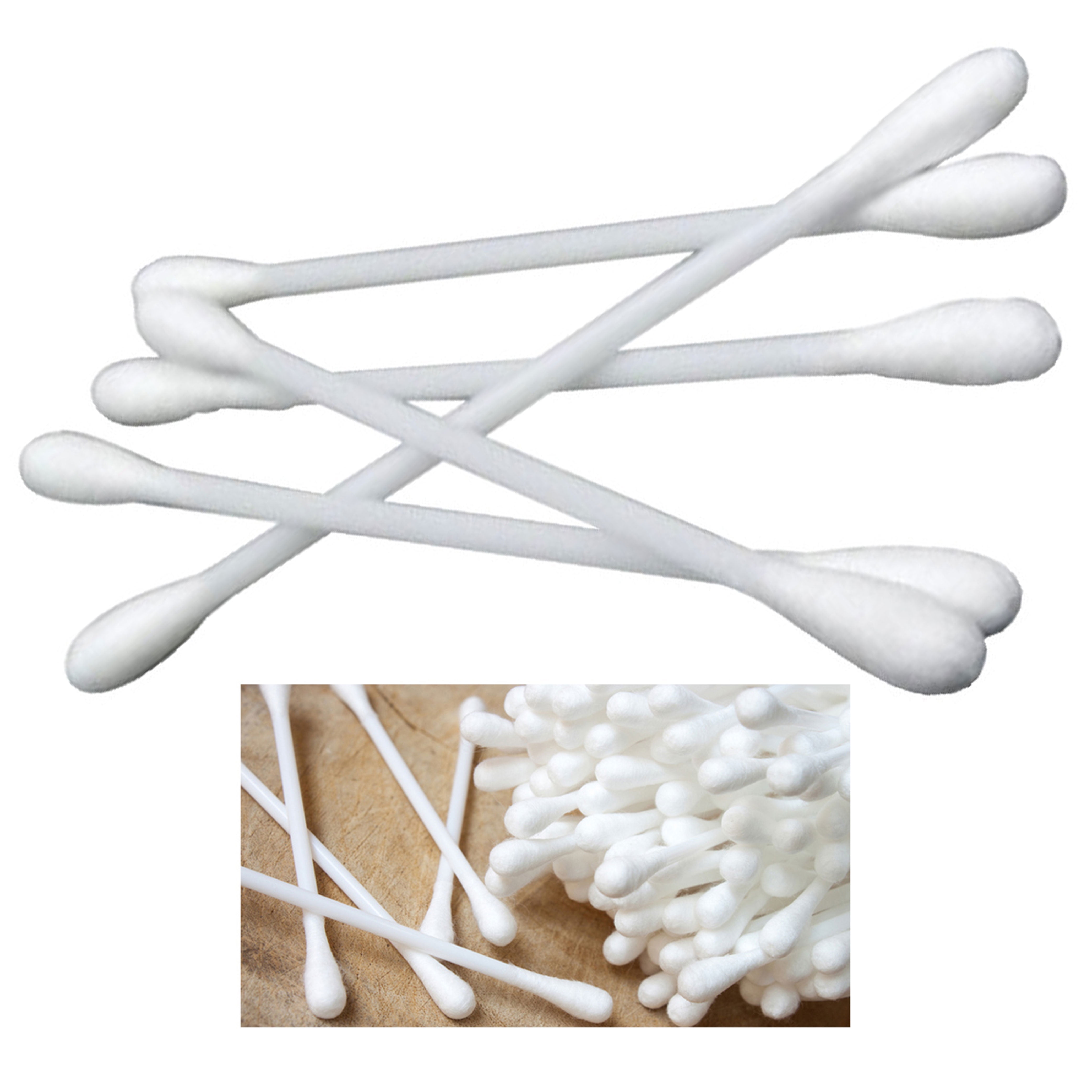 400 Ct Cotton Swabs Double Tipped Applicator Q Tip Safety Ear Wax Makeup  Remover