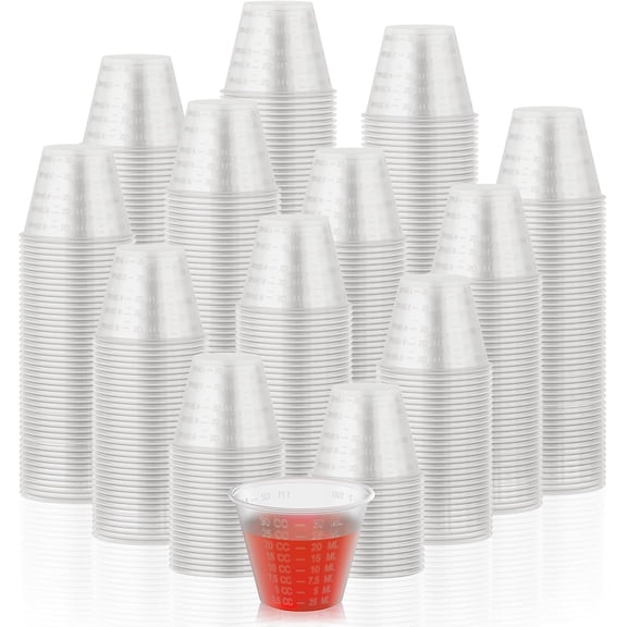 1000 Count 1 oz Disposable Medicine Cups, 1 oz Plastic Med Cups For Mixed Pills, Medication Measuring, Resin Mixing