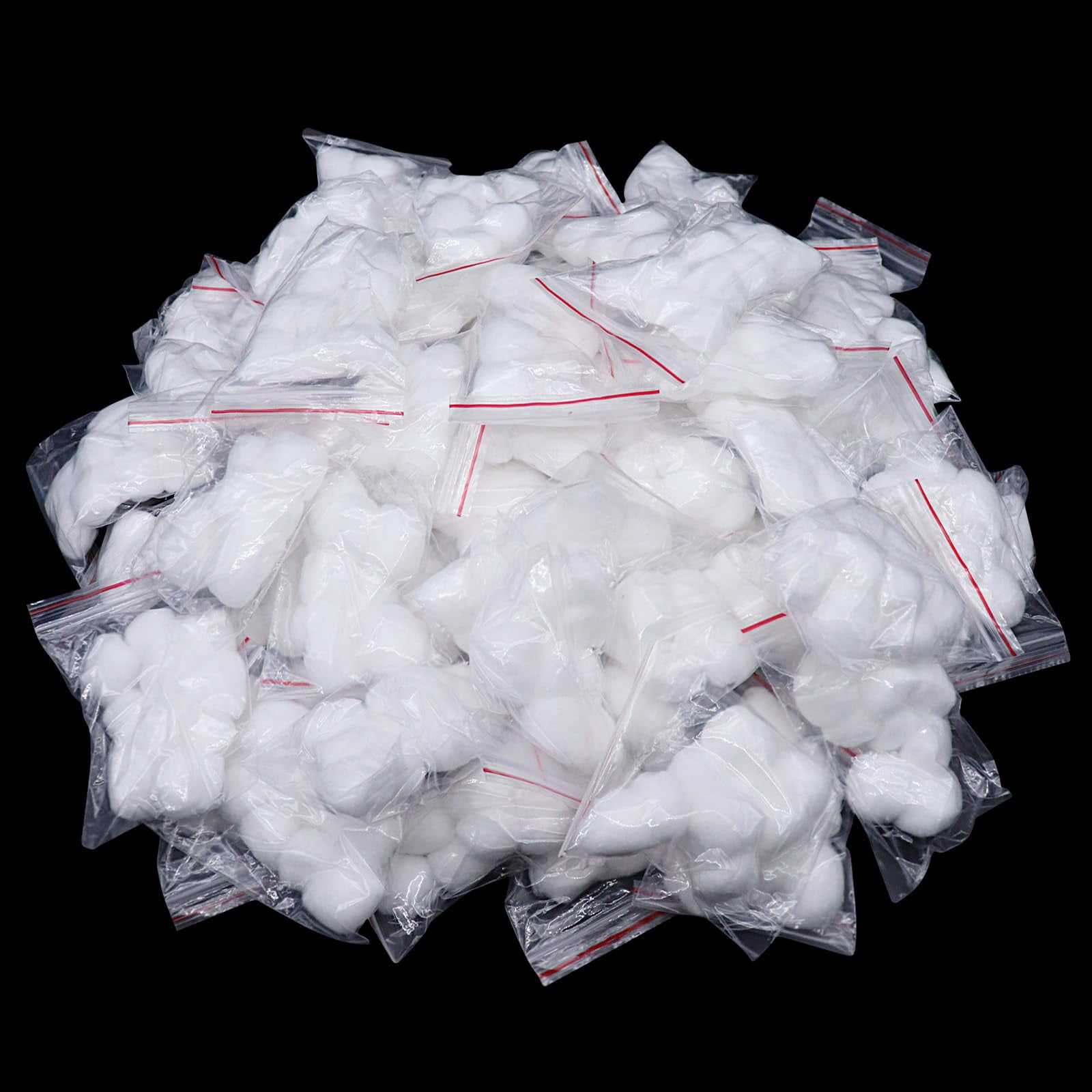 1000 Count (100 Pack OIF8of 10) Kheoxusa Individually Cotton,Cotton Balls Individually Wrapped,Individually Small Cotton Ball for Make Up, Nail Polish Removal, Pet Care for Household Needs