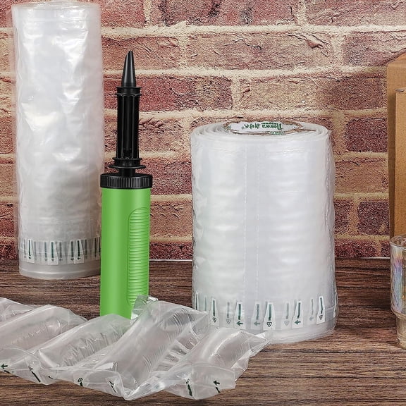 1000 Count 4" x 8" Air Pillows for Shipping Inflatable Air Pockets Bags Cushioning Bubbles Material Box Filler Purse Stuffing to Keep Shape Alternative Packing Fill with Pump for Moving