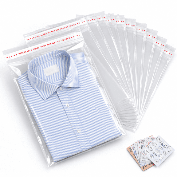 1000 Count 9 x 12 Inch Clear Resealable OPP Cellophane Storage Bags