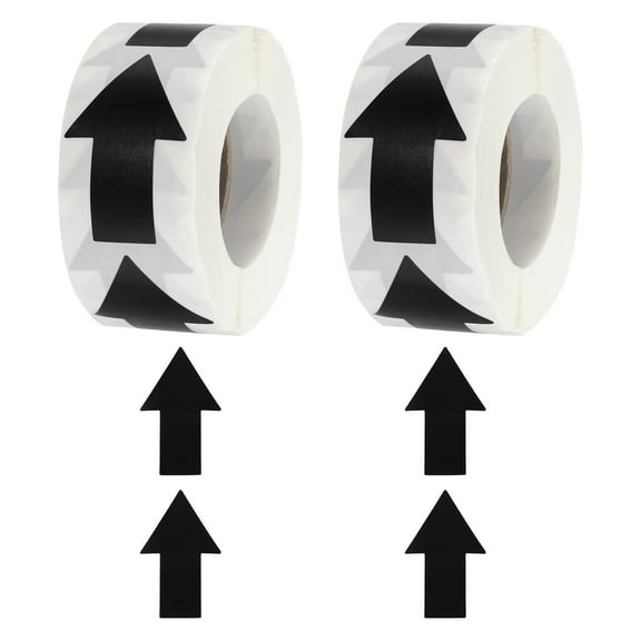 1000 Count Arrow Sticker Labels 1.3x2 Inch Black Adhesive Arrow Shape Signs Scrapbooking DIY Craft