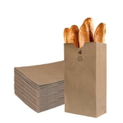 [1000 Count] Brown Kraft Paper Bag (4 lb) Small - Paper Lunch Bags, Small Snacks, Gift Bags, Grocery, Merchandise, Party Bags (4 7/8 x 3 x 10 in) (4 Pound Capacity) by EcoQuality
