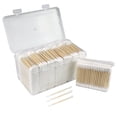 thumbnail image 1 of 1000 Count Cotton Swabs In A Storage Box, Double Tips Bamboo Cotton Swab For Ears & Makeup, 1 of 7
