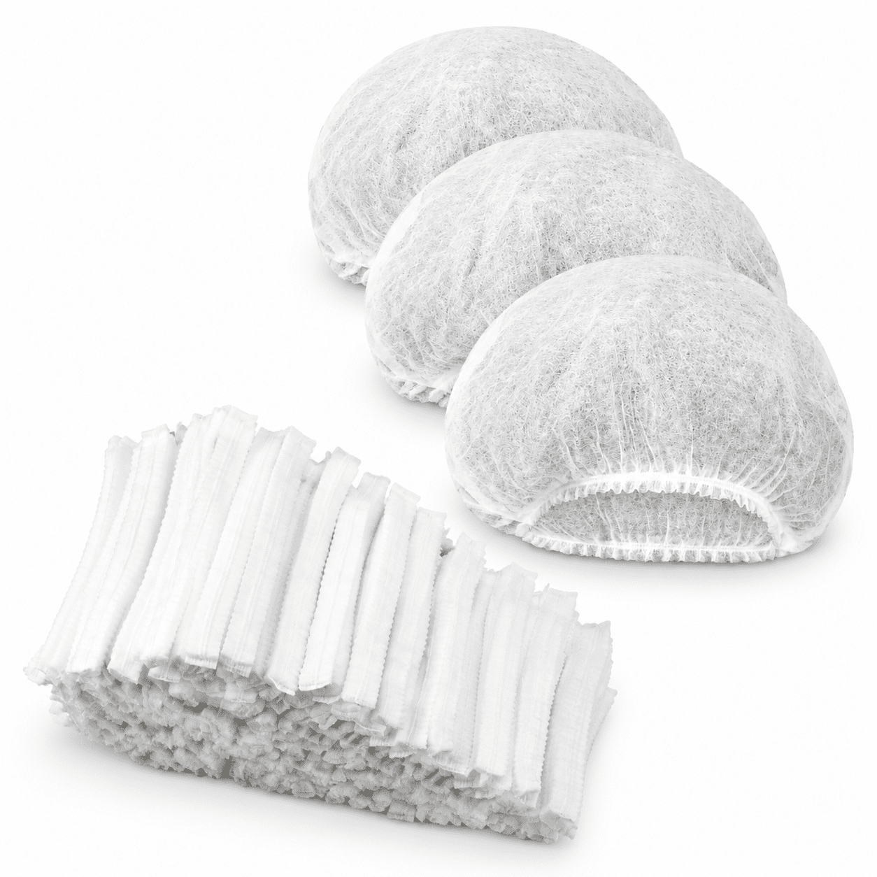 1000 Count Disposable White Bouffant Hair Nets 21 Inch for Food Service ...