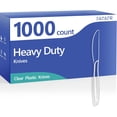 1000 Count Heavy Duty Plastic Knives Disposable | BPA-Free Clear ...