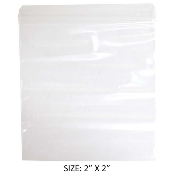 1000 Count Plastic Resealable Bags - 2x2 Inch - PLS-40202