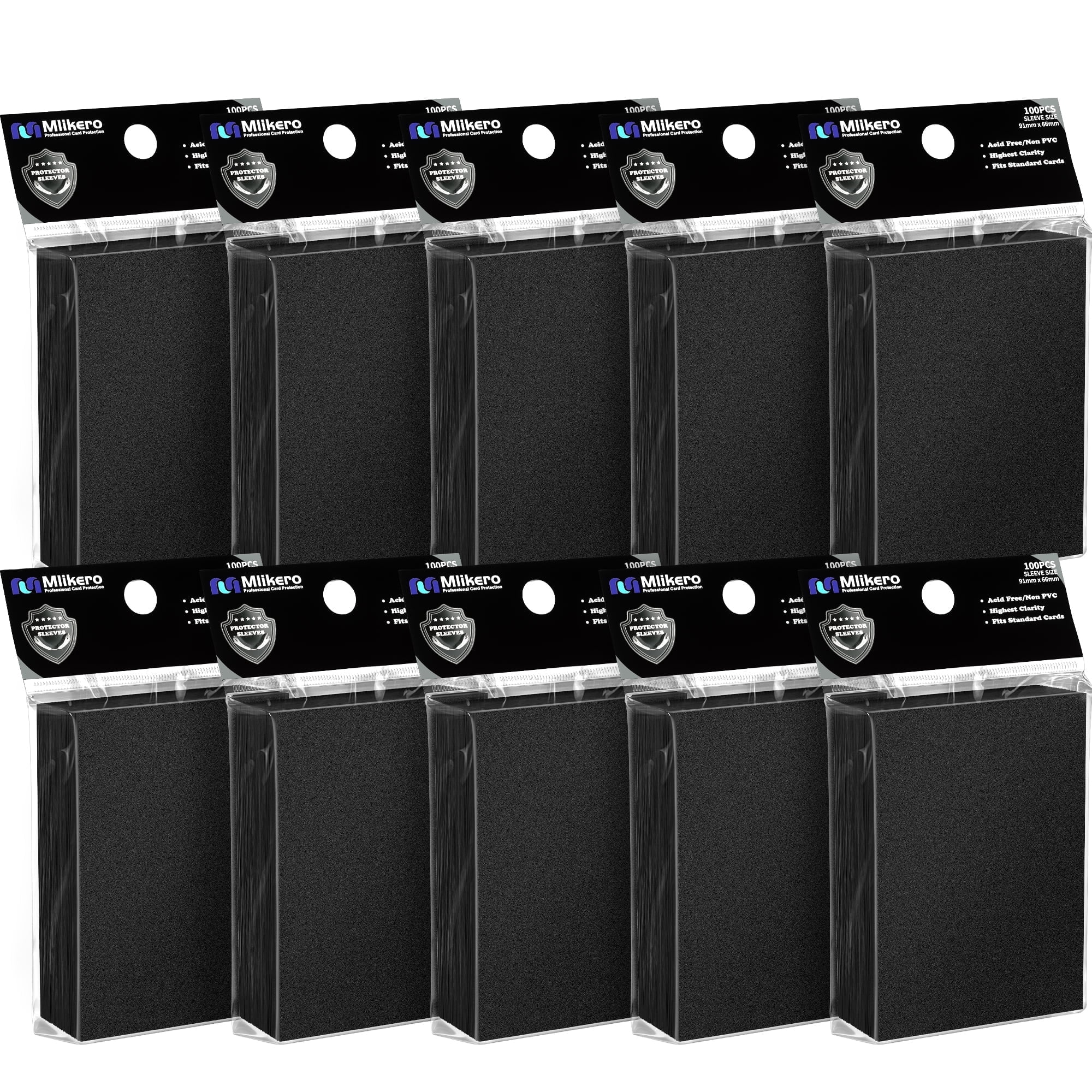 Mlikero 1000 Counts Black Card Sleeves, Matte Card Sleeve Deck Card  Protectors, Trading Card Sleeves Fit for MTG, TCG and Sports Cards -  Walmart.com