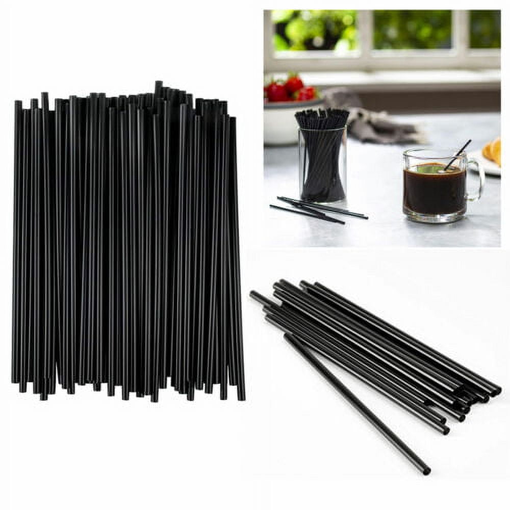 1000 Ct Black Plastic Coffee Bar Stirrers