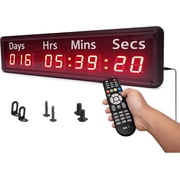 1000 Days Countdown-up Timer with Remote, Days Countdown Clock for Retirement Wedding Events Size 13.4 x 3.7 in. Wall Mount