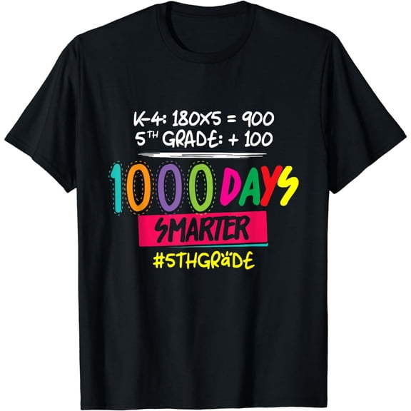 1000 Days Smarter - Fifth 5th Grade Teacher Student - School T-Shirt