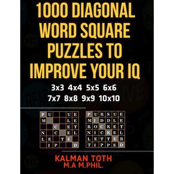 1000 Diagonal Word Square Puzzles to Improve Your IQ