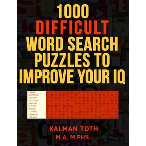 1000 Difficult Word Search Puzzles to Improve Your IQ (Paperback)