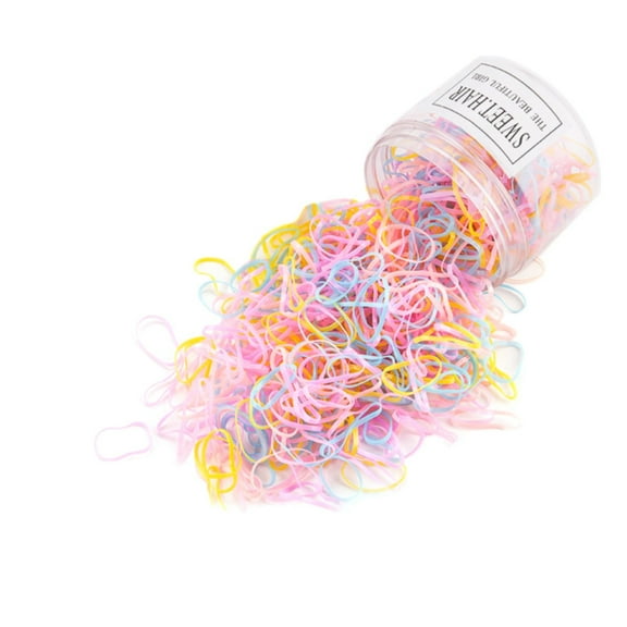 1000 Disposable Thin Small Elastic Hair Bands for Girls Kids Ponytail Braids Daily Life Use Soft Rubber Fashion Accessories