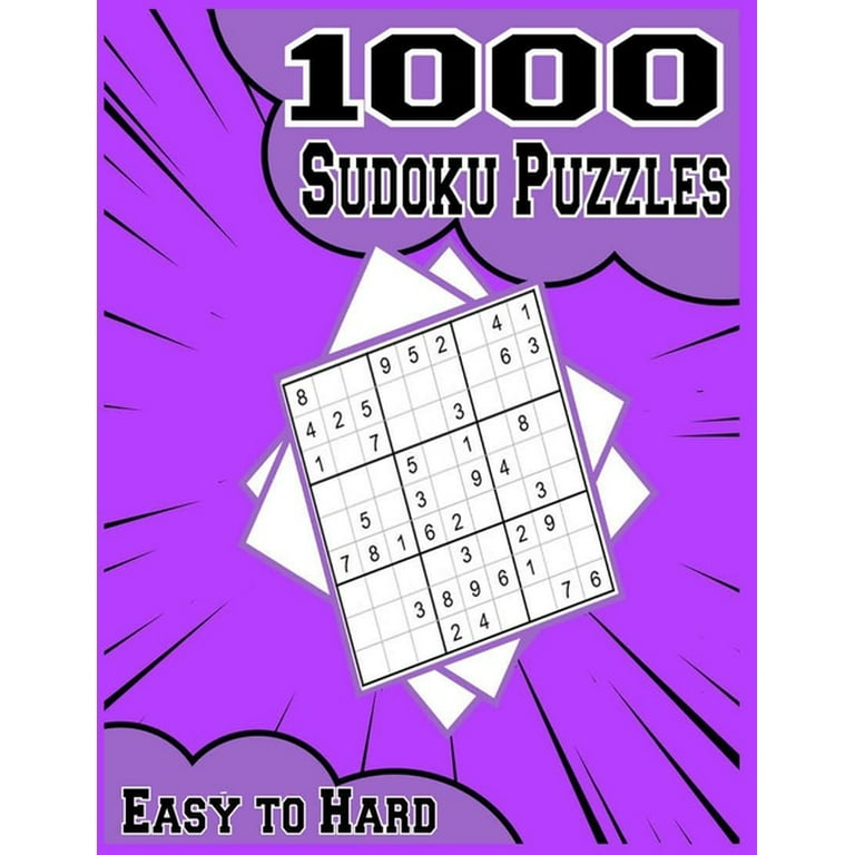 1000 Easy to Hard Sudoku Puzzles: Pretty Pocket-Size Sudoku Puzzle Book for  Adults - Easy to Hard Sudoku Puzzles with Solutions (Brain Games Book)  (Paperback) 