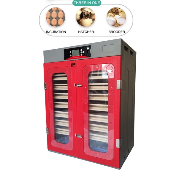 1000 Eggs Industrial Poultry Incubator Egg Hatching Machine 3-in-1 Hatcher Brooder Machine